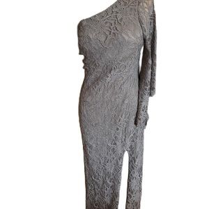 Night way long one shoulder lace dress. Size 8
